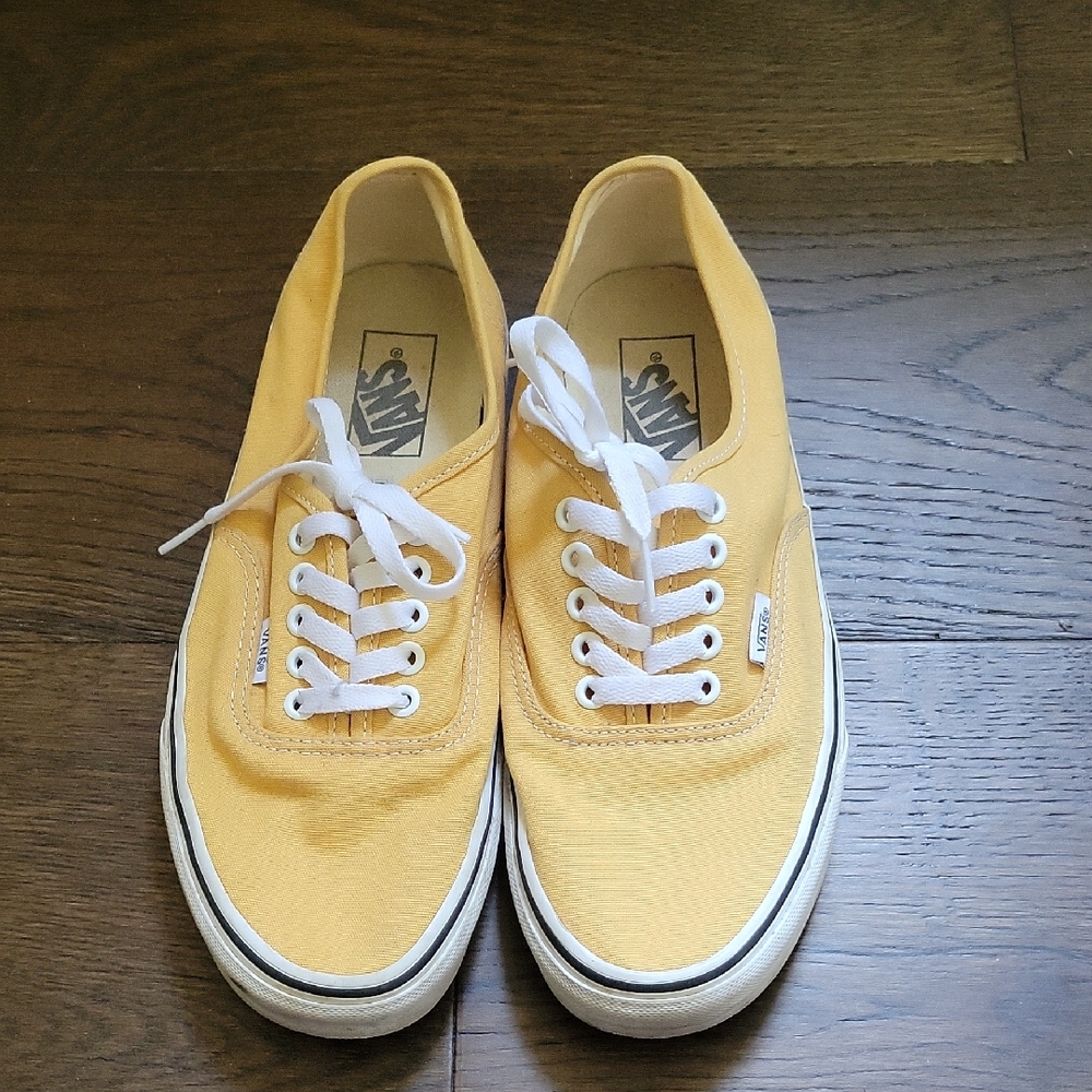 W 9.5 M 8 Vans Authentic Mustard Yellow Canvas Sneakers